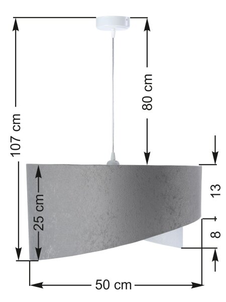 Suspension Table de salon Gris Blanc Or