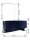 Suspension ronde blanc bleu foncé argent Ø50cm