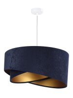 Lampe &agrave; suspendre bleu fonc&eacute; or...