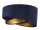 Lampe à suspendre bleu foncé or Ø50cm tissu rond