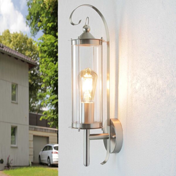 Lanterne en acier inoxydable pour le mur Lampe dextérieur