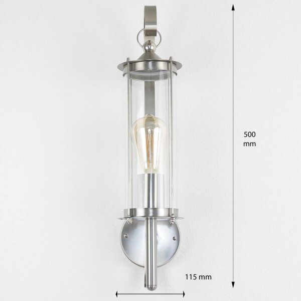 Lanterne en acier inoxydable pour le mur Lampe dextérieur