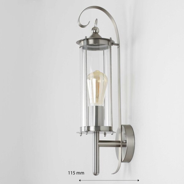 Lanterne en acier inoxydable pour le mur Lampe dextérieur