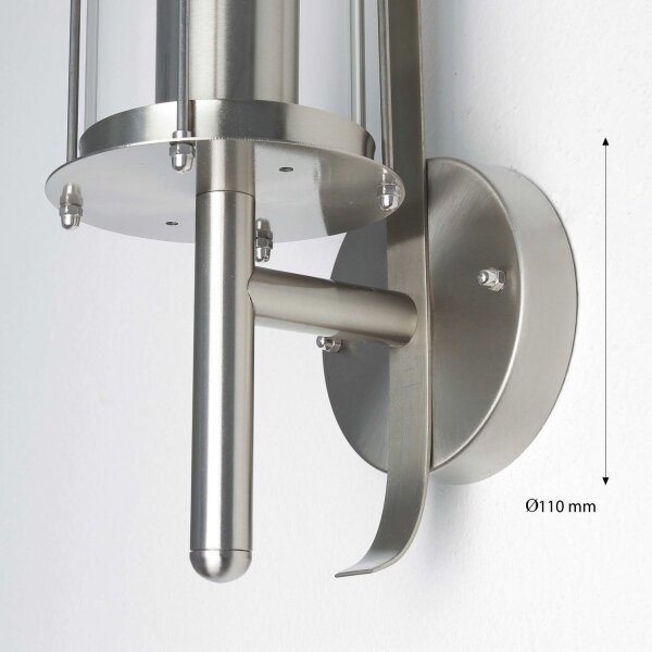 Lanterne en acier inoxydable pour le mur Lampe dextérieur