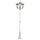 Candélabre blanc MIGDAL Rustique 220cm IP44 résistant aux intempéries