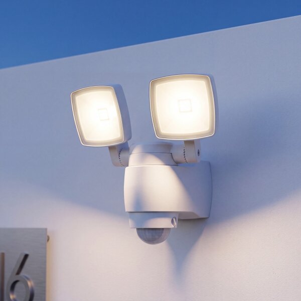 Lampe dextérieur LED avec détecteur de mouvement Blanc IP44 AMINA