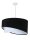 Salle à manger Lampe suspendue Noir Blanc Tissu rond