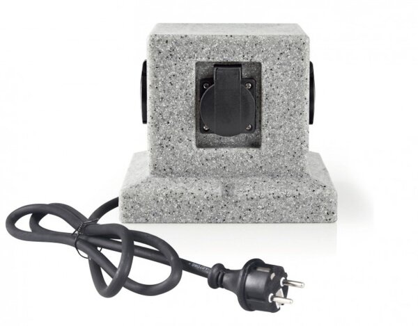 Distributeur de prises Outdoor jardin IP44 aspect pierre