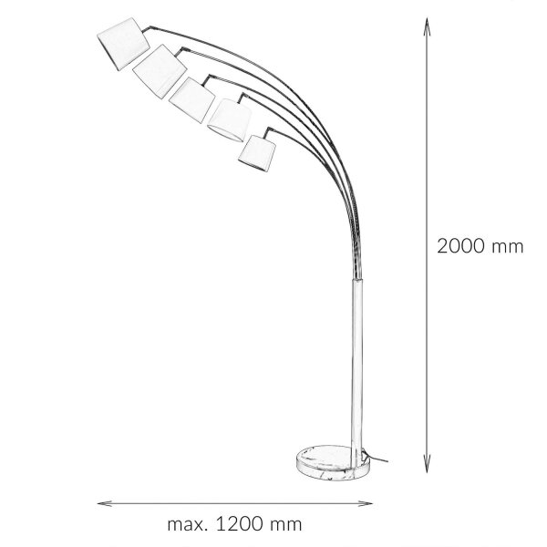 Lampadaire design DJERE Moderne 200cm Salon