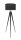 Lampadaire noir rétro 142cm salon KODORA