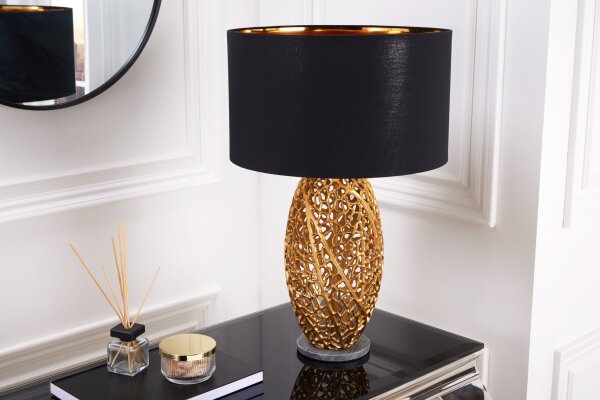 Gestell für Tischleuchte E27 Metall 46 cm hoch in Gold
