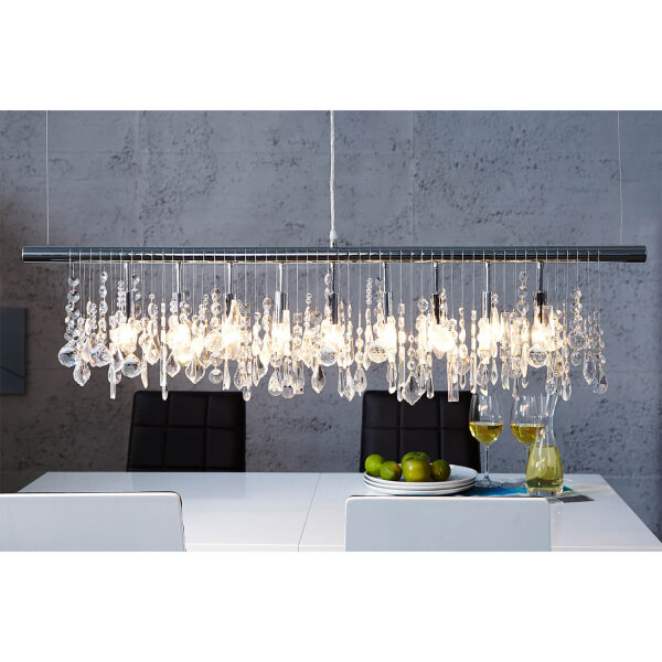 Lampe suspendue table à manger cristal Lampe moderne E14
