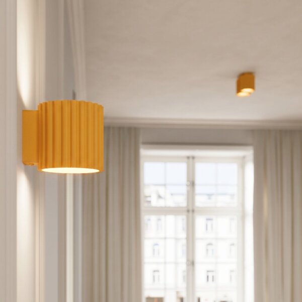 Wandlampe Up Down Aluminium Gelb G9 B:10 cm blendarm