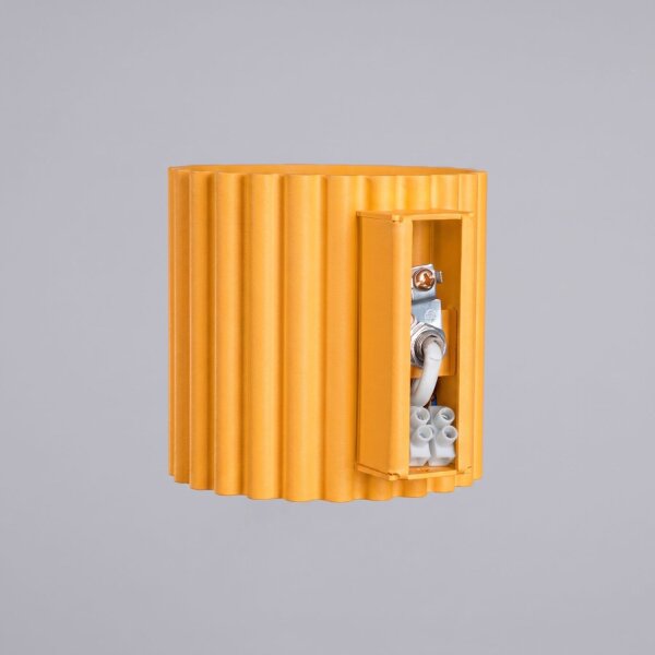 Wandlampe Up Down Aluminium Gelb G9 B:10 cm blendarm