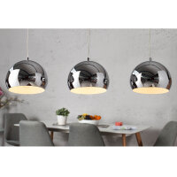 Lampe à suspendre Boule Chrome Salle à...