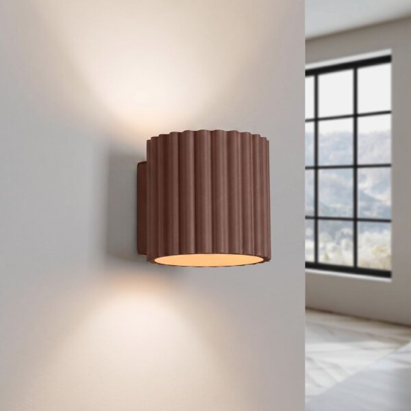 Wandlampe Up Down Aluminium Braun G9 B:10 cm blendarm