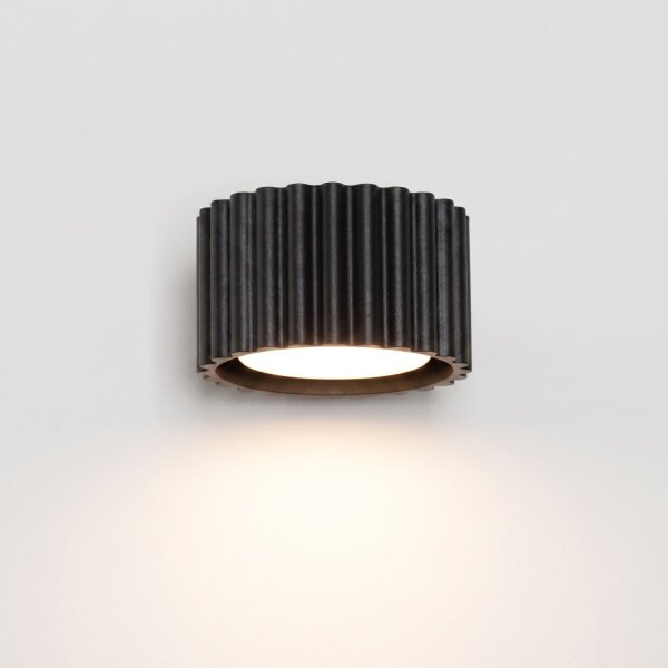 Wandlampe Aluminium Schwarz GX53 B:10 cm blendarm