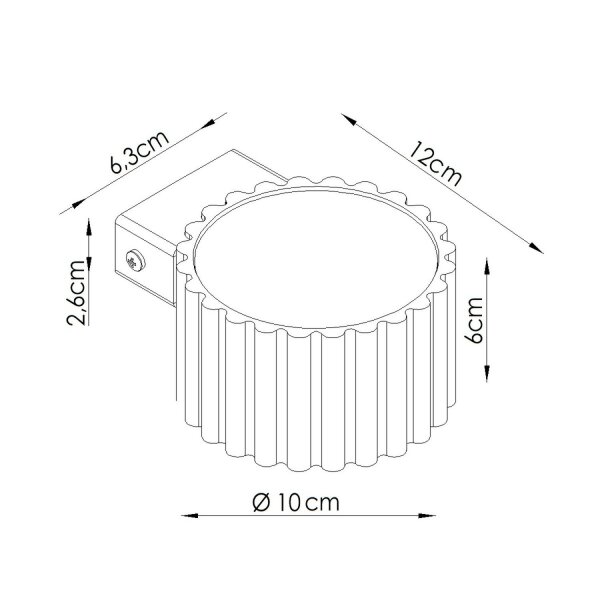 Wandlampe Aluminium Olivgrün GX53 B:10 cm blendarm