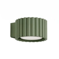 Wandlampe Aluminium Olivgrün GX53 B:10 cm blendarm