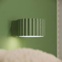 Wandlampe Aluminium Olivgrün GX53 B:10 cm blendarm