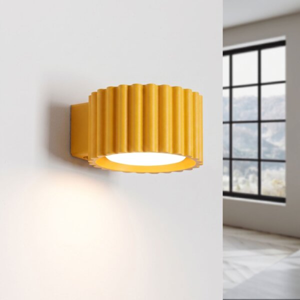 Wandlampe Aluminium Gelb GX53 B:10 cm blendarm