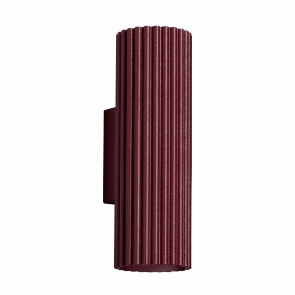 Wandlampe Up Down Aluminium Burgund GU10 H:20 cm