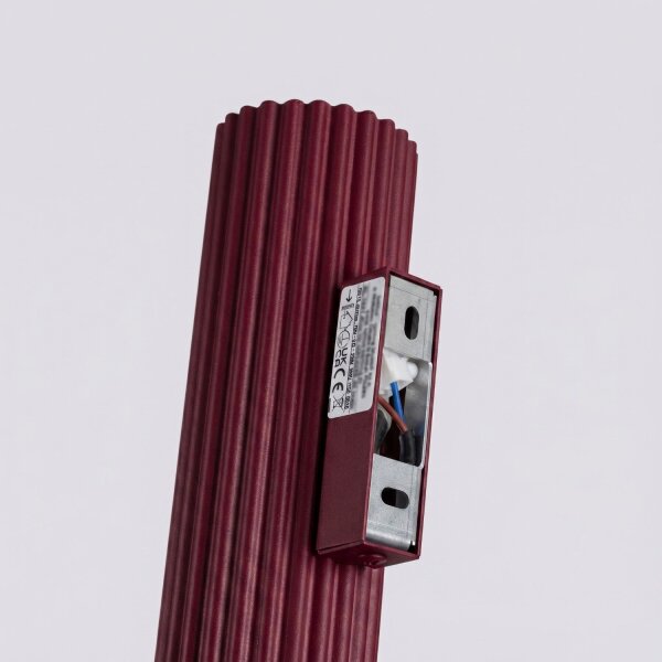 Wandlampe Up Down Aluminium Burgund GU10 H:20 cm