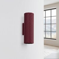 Wandlampe Up Down Aluminium Burgund GU10 H:20 cm