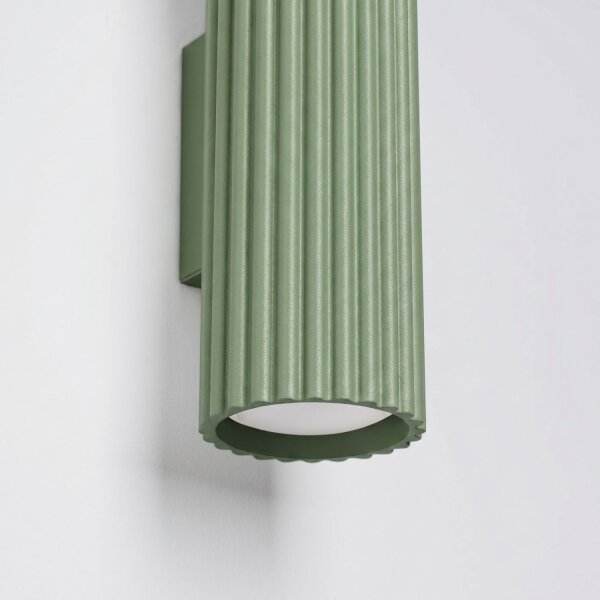 Wandleuchte Up Down Aluminium Salbei GU10 H:20 cm