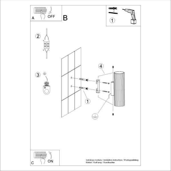 Wandlampe Up Down Aluminium Gelb GU10 H:20 cm