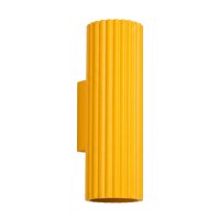Wandlampe Up Down Aluminium Gelb GU10 H:20 cm