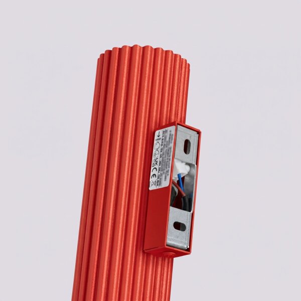 Wandleuchte Up Down Aluminium Rot GU10 H:20 cm blendarm