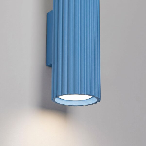 Wandleuchte Up Down Aluminium Hellblau GU10 H:20 cm