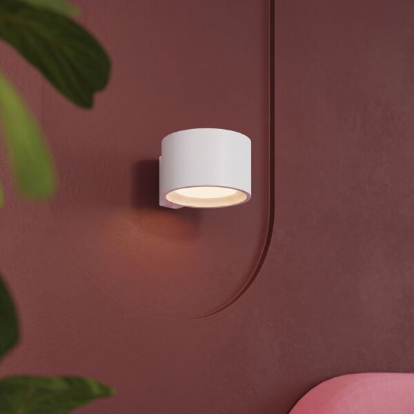 Wandlampe Aluminium Weiß GX53 B:10 cm blendarm