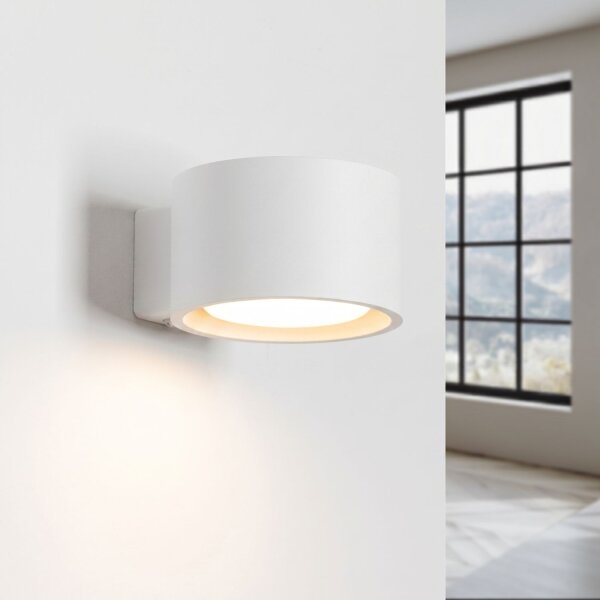 Wandlampe Aluminium Weiß GX53 B:10 cm blendarm