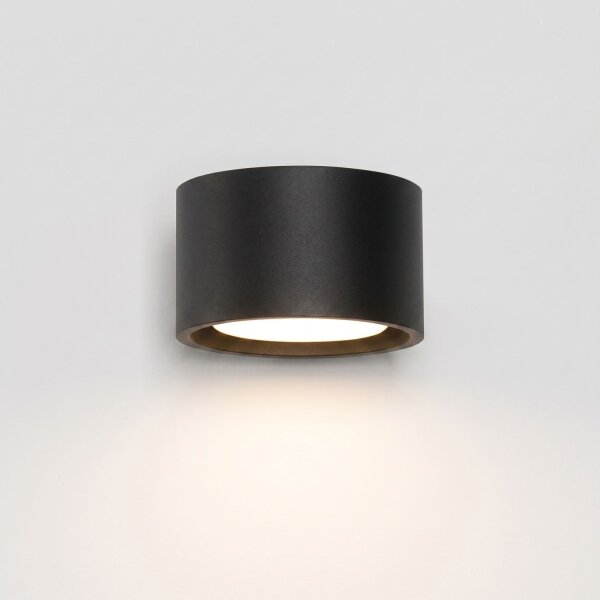 Wandleuchte Aluminium Schwarz GX53 B:10 cm blendarm