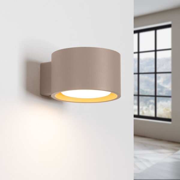 Wandleuchte Aluminium Taupe GX53 B:10 cm blendarm