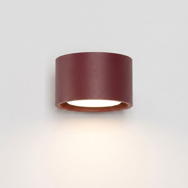 Wandleuchte Aluminium Burgund GX53 B:10 cm blendarm