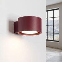 Wandleuchte Aluminium Burgund GX53 B:10 cm blendarm
