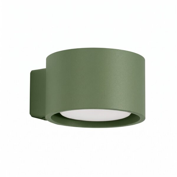 Wandleuchte Aluminium Olivgrün GX53 B:10 cm blendarm