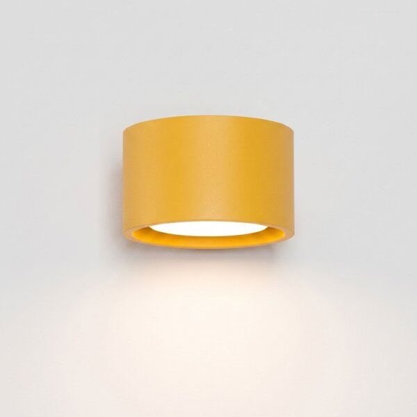 Wandleuchte Aluminium Gelb GX53 T:12 cm modern