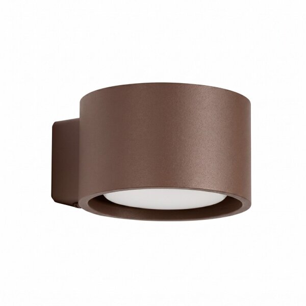 Wandlampe Aluminium Braun GX53 T:12 cm modern