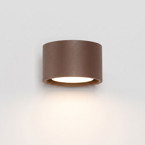 Wandlampe Aluminium Braun GX53 T:12 cm modern