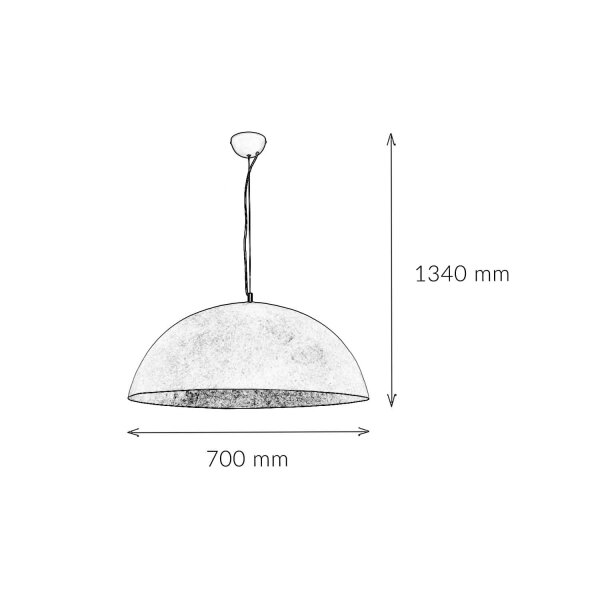 grande lampe à suspendre Ø70cm rond Design moderne argenté