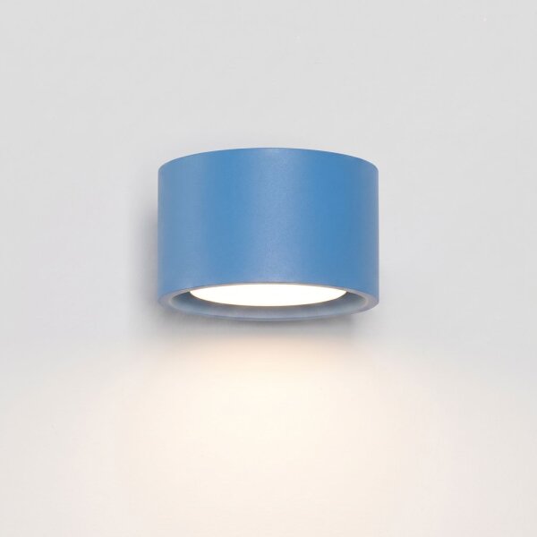 Wandleuchte Aluminium Hellblau GX53 T:12 cm modern