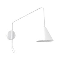 Wandlampe mit Schalter flexibel Weiß E14 H:30 cm