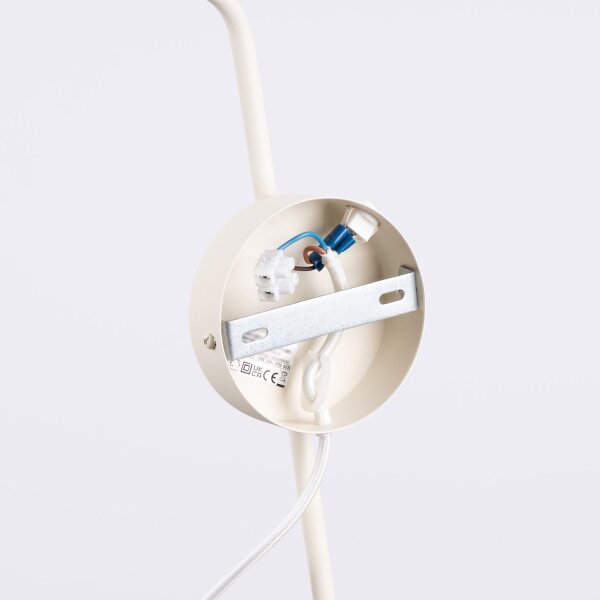 Wandlampe mit Schalter Stahl Beige E14 H:30 cm