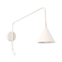 Wandlampe mit Schalter Stahl Beige E14 H:30 cm