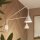 Wandlampe mit Schalter 2-flammig Stahl Weiß E14 H:30 cm