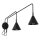 Wandlampe mit Schalter Stahl Schwarz E14 H:30 cm